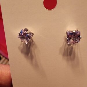 Swarovski Lavender Crystal Stud Earrings